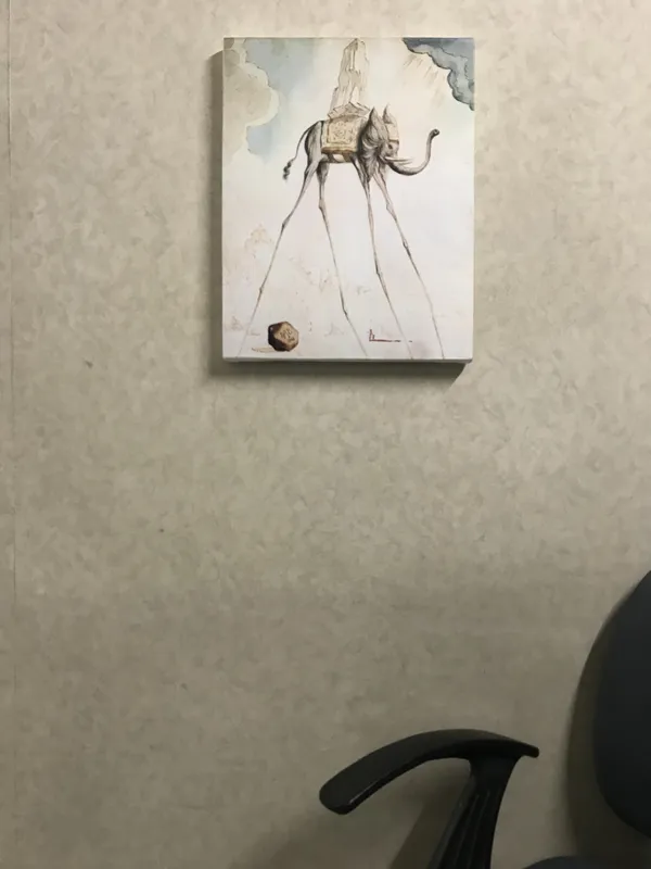 L'Elephant_Giraffe,_A_Painting_by_Salvador_Dali,_Wall_D�cor,_Framed_Canvas,_Multicolor