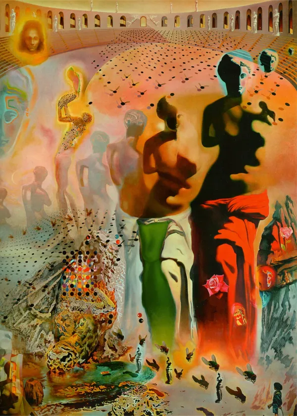 The_Hallucinogenic_Toreador,_A_Painting_by_Salvador_Dali,_Wall_D�cor,_Framed_Canvas,_Multicolor
