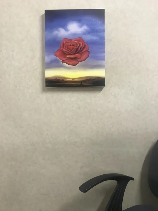 Meditative_Rose,_A_Painting_by_Salvador_Dali,_Wall_D�cor,_Framed_Canvas,_Multicolor