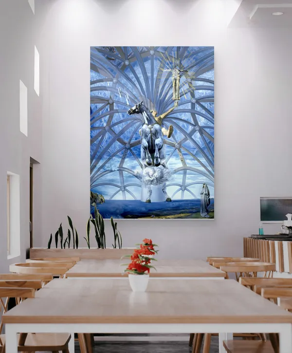 Santiago_El_Grande,_A_Painting_by_Salvador_Dali,_Wall_D�cor,_Framed_Canvas,_Multicolor