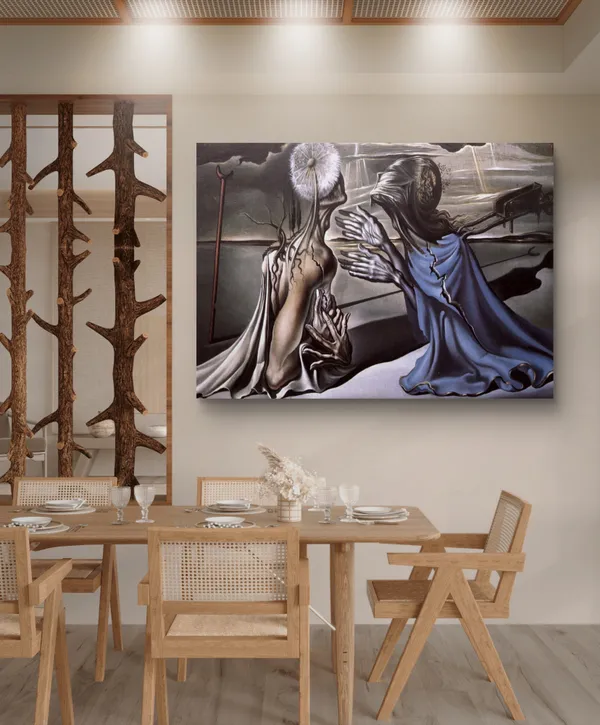Tristan_and_Isolde,_A_Painting_by_Salvador_Dali,_Wall_D�cor,_Framed_Canvas,_Multicolor
