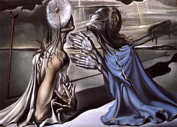 Tristan_and_Isolde,_A_Painting_by_Salvador_Dali,_Wall_D�cor,_Framed_Canvas,_Multicolor