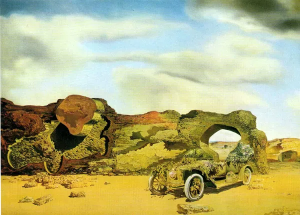 Paranoiac-Critical_Solitude,_A_Painting_by_Salvador_Dali,_Wall_D�cor,_Framed_Canvas,_Multicolor