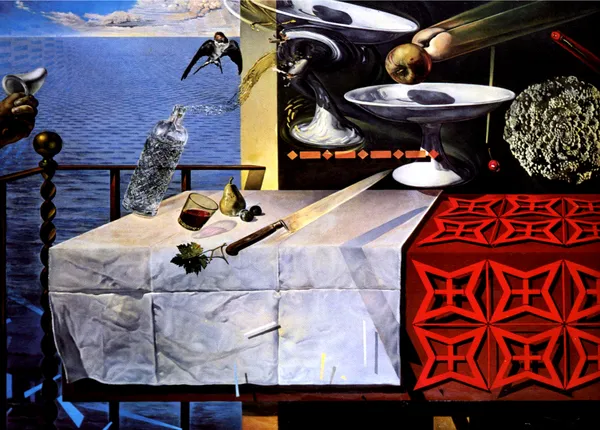 Living_Still_Life,_A_Painting_by_Salvador_Dali,_Wall_D�cor,_Framed_Canvas,_Multicolor