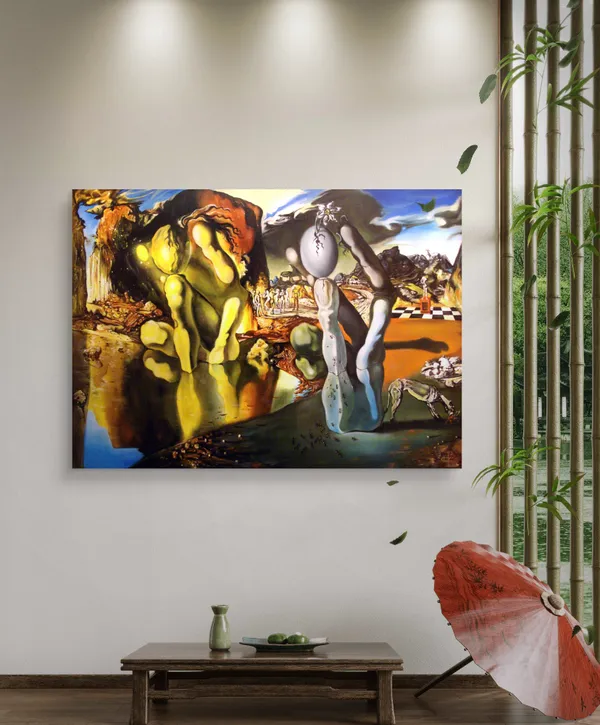 Metamorphosis_of_Narcissus,_A_Painting_by_Salvador_Dali,_Wall_D�cor,_Framed_Canvas,_Multicolor