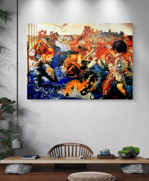 Tuna_Fishing,_A_Painting_by_Salvador_Dali,_Wall_D�cor,_Framed_Canvas,_Multicolor