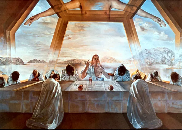 The_Sacrament_of_the_Last_Supper,_A_Painting_by_Salvador_Dali,_Wall_D�cor,_Framed_Canvas,_Multicolor
