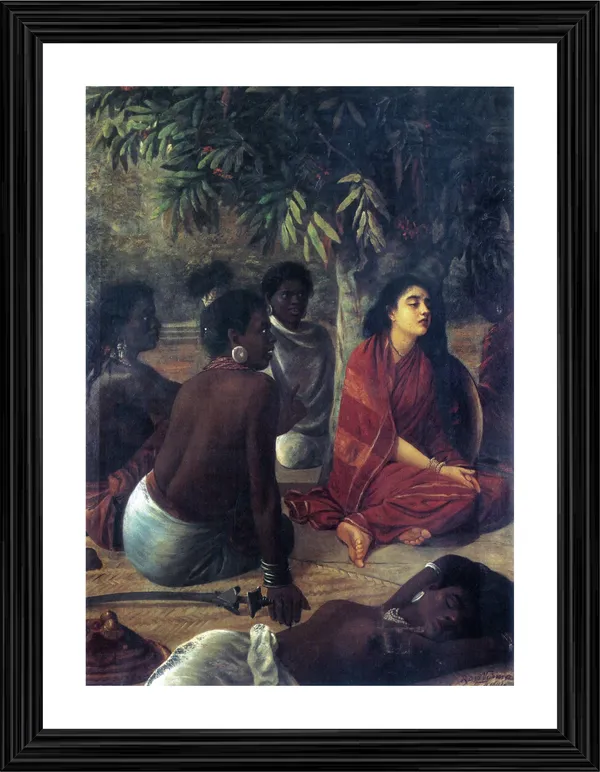 Seeta_in_Ashokvan_(1890),_A_Raja_Ravi_Varma_Painting,_Framed,_Wall_Decor