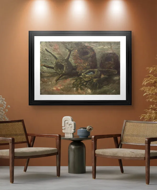 Birds_Nests_1885,_A_Painting_by_Van_Gogh,_Framed,_Wall_Decor,_Multicolor
