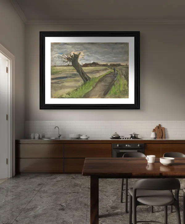 Pollard_Willow_1882,_A_Painting_by_Van_Gogh,_Framed,_Wall_Decor,_Multicolor