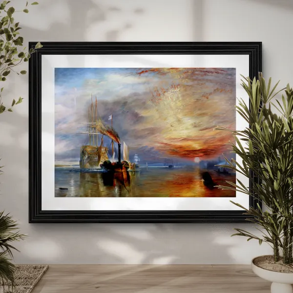 The_Fighting_Temeraire,_A_Painting_by_JMW_Turner,_Wall_D�cor,_Framed,_Multicolor