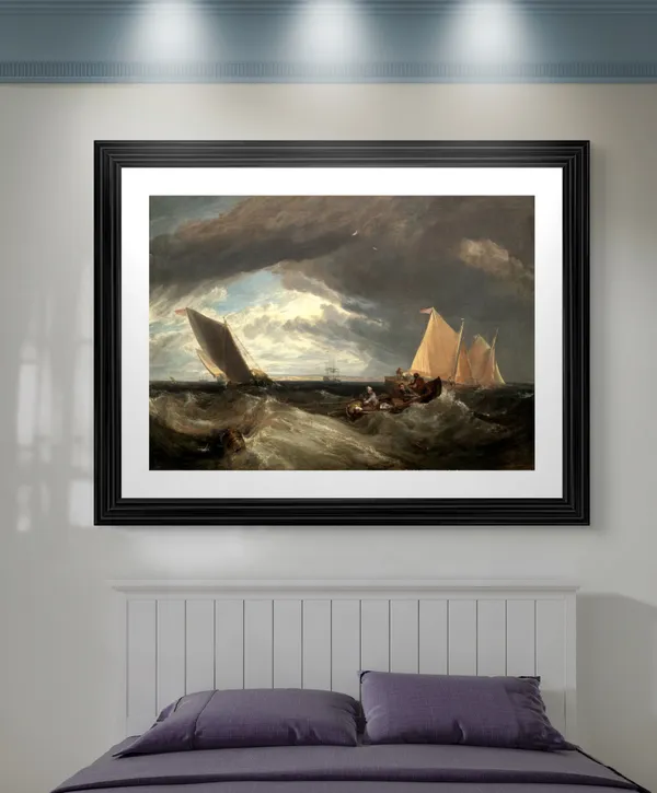 Thames_and_the_Medway_Junction,_A_Painting_by_JMW_Turner,_Wall_D�cor,_Framed,_Multicolor