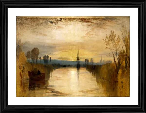 The_Thames_near_Windsor_(Chinchester_Canal),_A_Painting_by_JMW_Turner,_Wall_D�cor,_Framed,_Multicolor