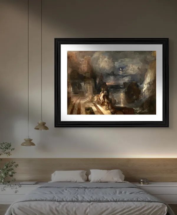 The_Parting_of_Hero_and_Leander,_A_Painting_by_JMW_Turner,_Wall_D�cor,_Framed,_Multicolor