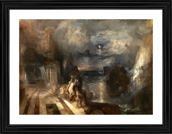 The_Parting_of_Hero_and_Leander,_A_Painting_by_JMW_Turner,_Wall_D�cor,_Framed,_Multicolor