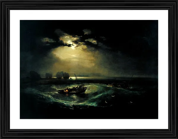 Fishermen_at_Sea,_A_Painting_by_JMW_Turner,_Wall_D�cor,_Framed,_Multicolor