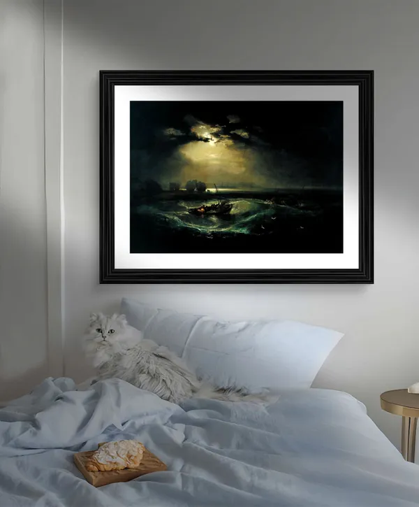 Fishermen_at_Sea,_A_Painting_by_JMW_Turner,_Wall_D�cor,_Framed,_Multicolor