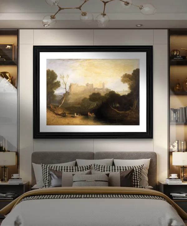 Linlithgow_Palace,_A_Painting_by_JMW_Turner,_Wall_D�cor,_Framed,_Multicolor