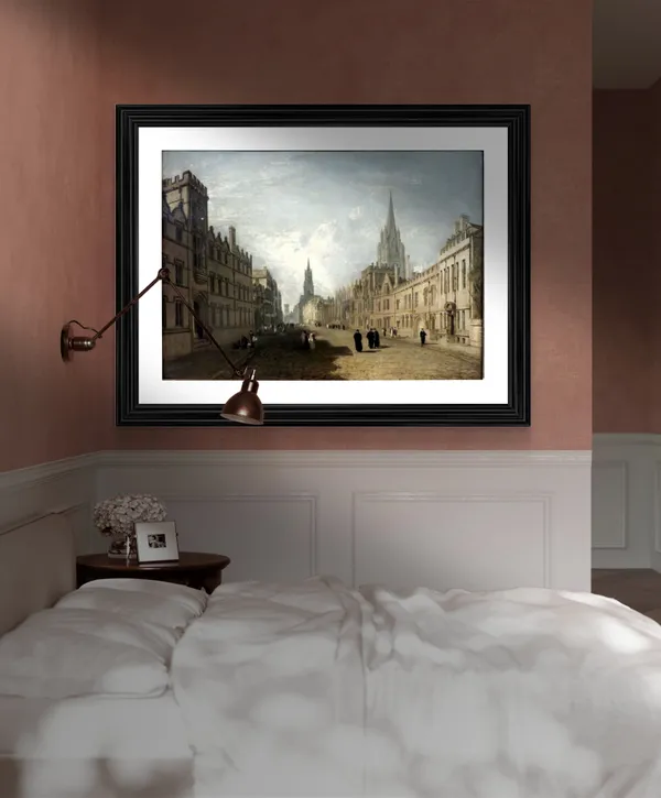 High_Street_at_Oxford,_A_Painting_by_JMW_Turner,_Wall_D�cor,_Framed,_Multicolor