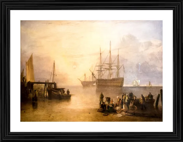 Sun_Rising_Through_Vapour_1,_A_Painting_by_JMW_Turner,_Wall_D�cor,_Framed,_Multicolor
