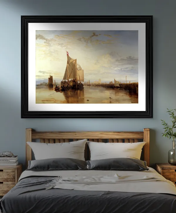The_Dort_Packet-Boat_from_Rotterdam,_A_Painting_by_JMW_Turner,_Wall_D�cor,_Framed,_Multicolor