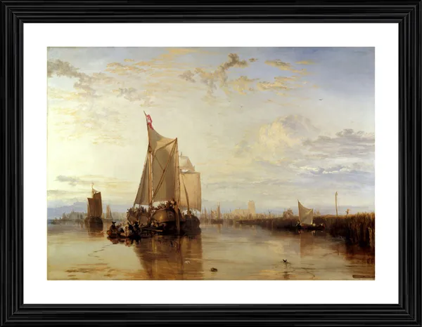 The_Dort_Packet-Boat_from_Rotterdam,_A_Painting_by_JMW_Turner,_Wall_D�cor,_Framed,_Multicolor