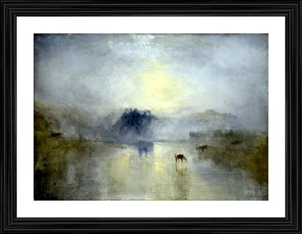 Norham_Castle,_Sunrise_1,_A_Painting_by_JMW_Turner,_Wall_D�cor,_Framed,_Multicolor
