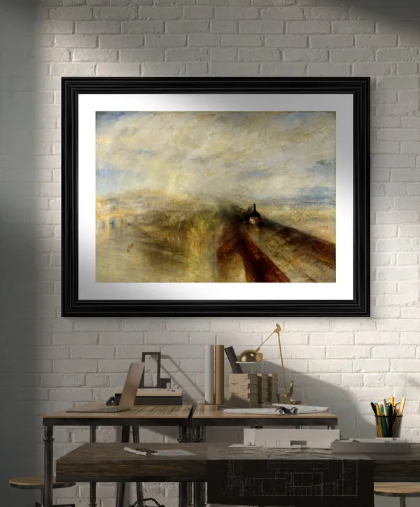 Rain,_Steam_and_Speed,_A_Painting_by_JMW_Turner,_Wall_D�cor,_Framed,_Multicolor
