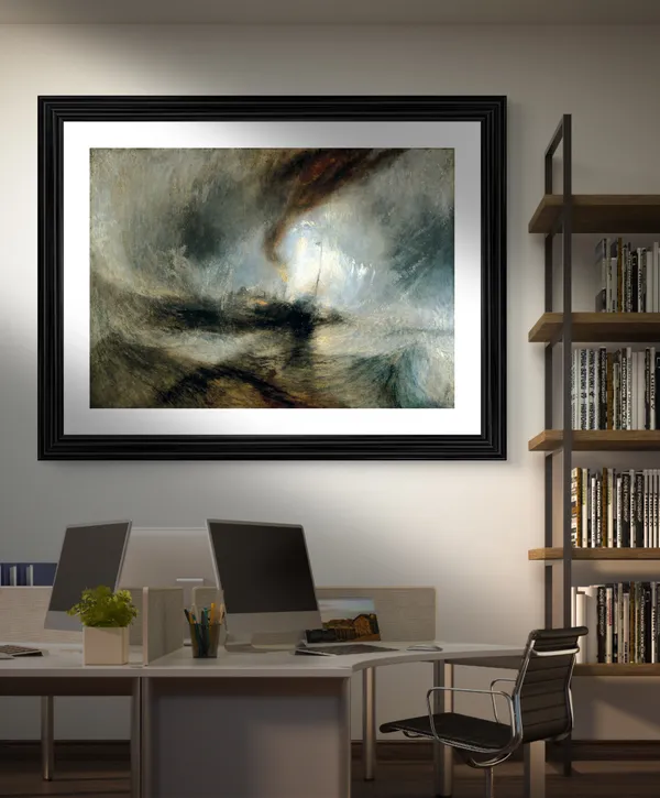 Snow_Storm_and_Boat_at_Harbours_Mouth,_A_Painting_by_JMW_Turner,_Wall_D�cor,_Framed,_Multicolor