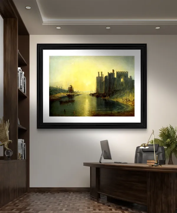 Caernarvon_Castle,_A_Painting_by_JMW_Turner,_Wall_D�cor,_Framed,_Multicolor