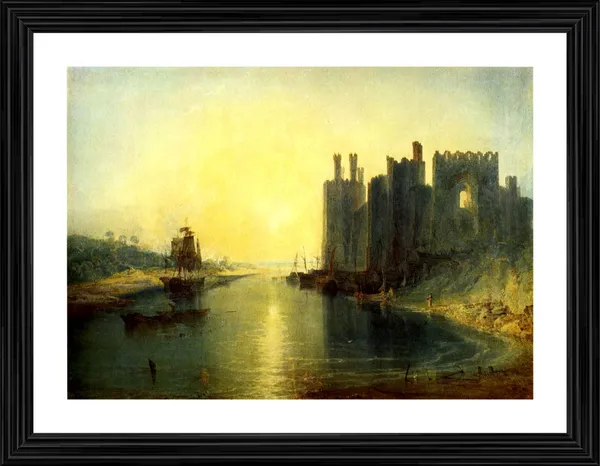 Caernarvon_Castle,_A_Painting_by_JMW_Turner,_Wall_D�cor,_Framed,_Multicolor