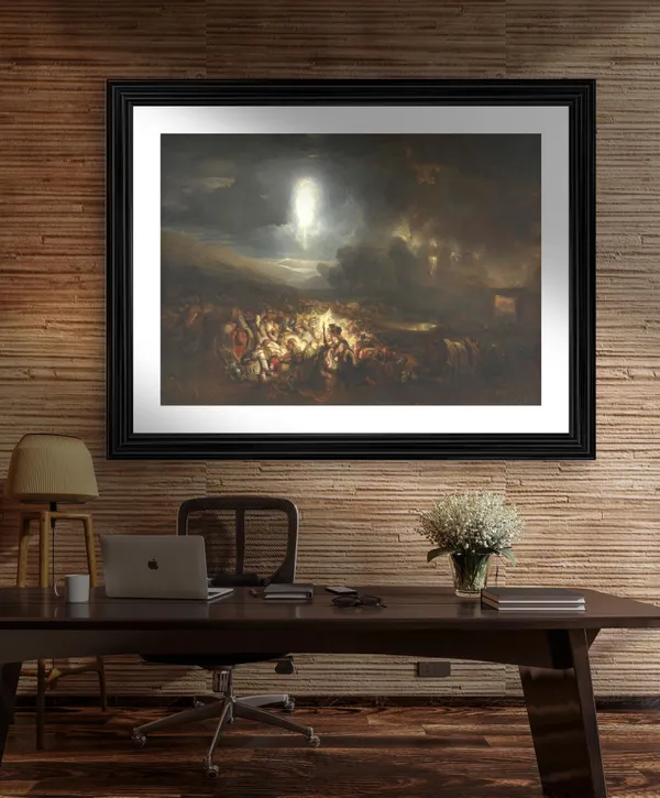 The_Field_of_Waterloo,_A_Painting_by_JMW_Turner,_Wall_D�cor,_Framed,_Multicolor