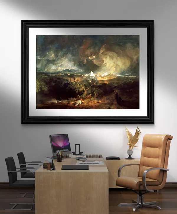 The_Fifth_Plague_of_Egypt,_A_Painting_by_JMW_Turner,_Wall_D�cor,_Framed,_Multicolor