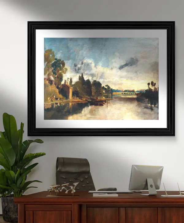The_Thames_near_Walton_Bridges,_A_Painting_by_JMW_Turner,_Wall_D�cor,_Framed,_Multicolor