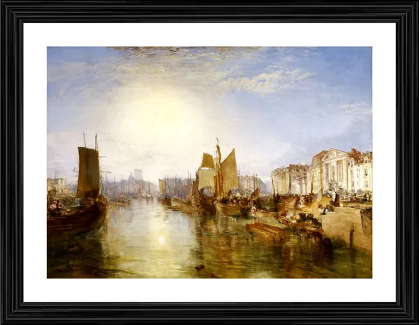 The_Harbor_of_Dieppe,_A_Painting_by_JMW_Turner,_Wall_D�cor,_Framed,_Multicolor