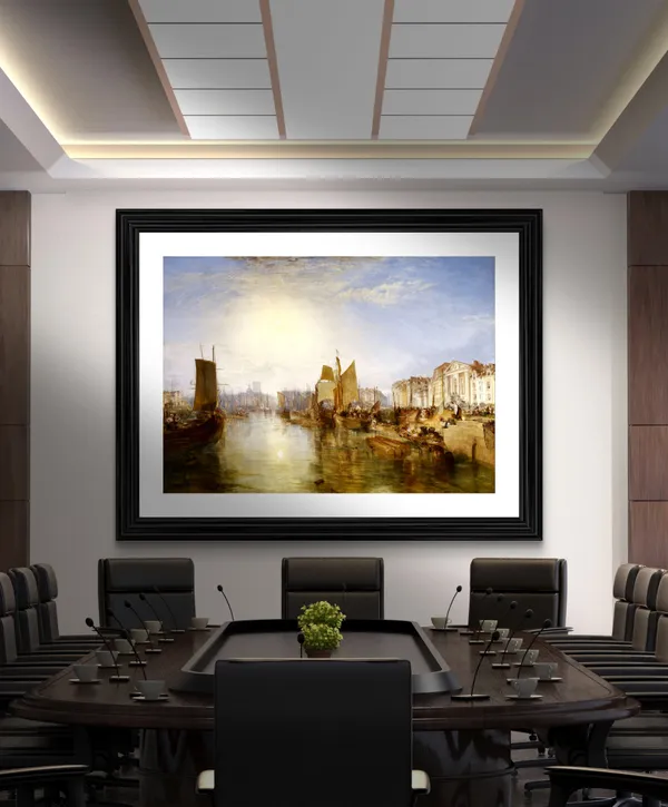 The_Harbor_of_Dieppe,_A_Painting_by_JMW_Turner,_Wall_D�cor,_Framed,_Multicolor