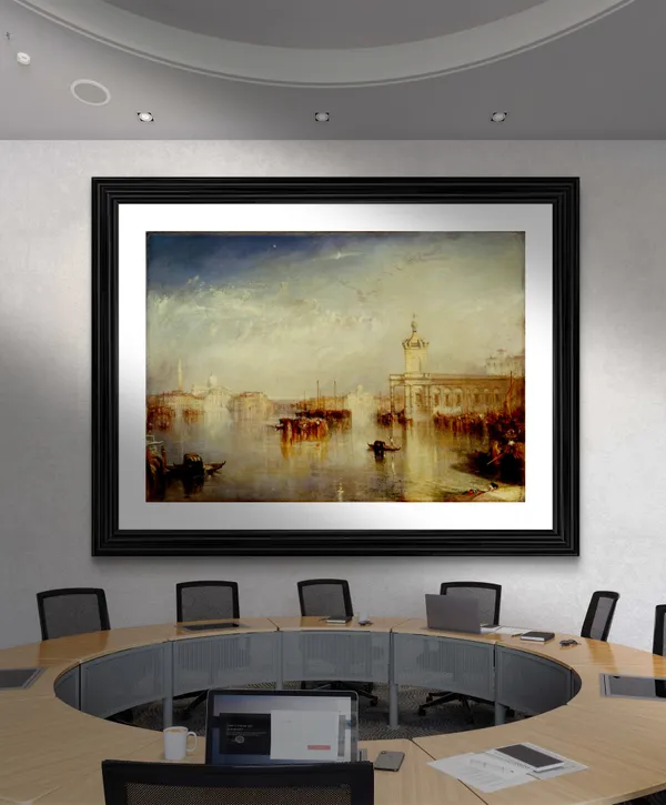 The_Dogano_and_San_Giorgio_from_Europa,_A_Painting_by_JMW_Turner,_Wall_D�cor,_Framed,_Multicolor