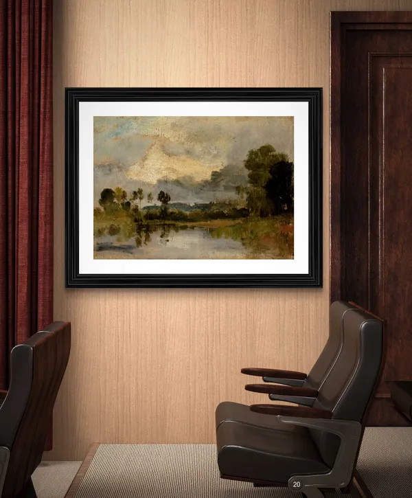 The_Thames_and_Windsor,_A_Painting_by_JMW_Turner,_Wall_D�cor,_Framed,_Multicolor