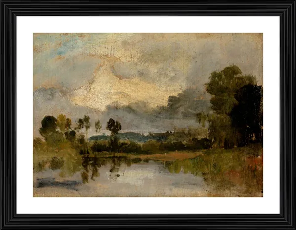 The_Thames_and_Windsor,_A_Painting_by_JMW_Turner,_Wall_D�cor,_Framed,_Multicolor