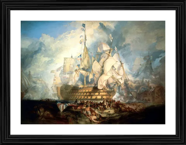 The_Battle_of_Trafalgar,_A_Painting_by_JMW_Turner,_Wall_D�cor,_Framed,_Multicolor