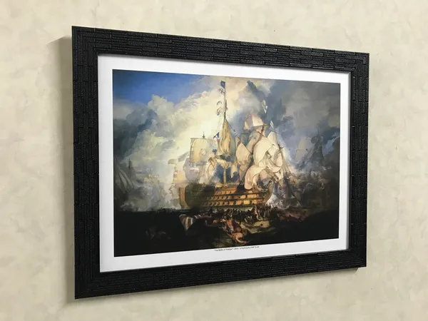 The_Battle_of_Trafalgar,_A_Painting_by_JMW_Turner,_Wall_D�cor,_Framed,_Multicolor