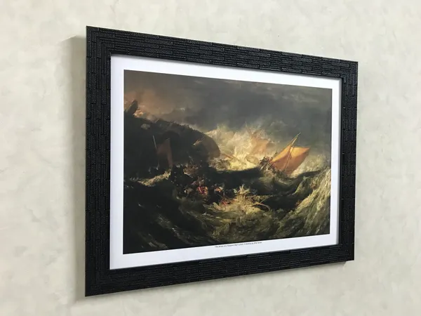 The_Wreck_of_a_Transport_Ship,_A_Painting_by_JMW_Turner,_Wall_D�cor,_Framed,_Multicolor