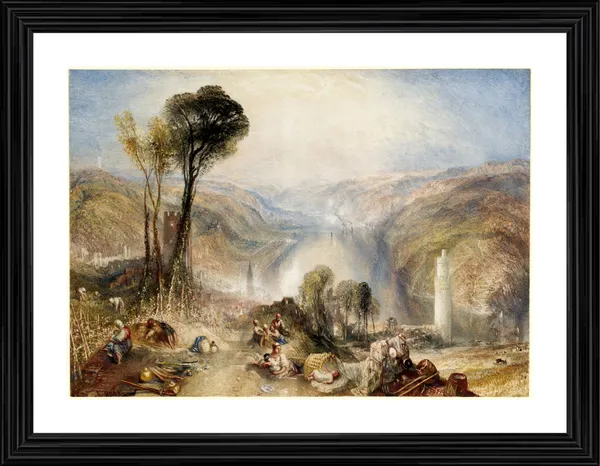 View_of_Rhine_River_from_Oberwesel,_A_Painting_by_JMW_Turner,_Wall_D�cor,_Framed,_Multicolor