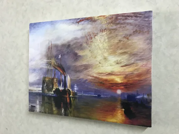 The_Fighting_Temeraire,_A_Painting_by_JMW_Turner,_Wall_D�cor,_Framed_Canvas,_Multicolor