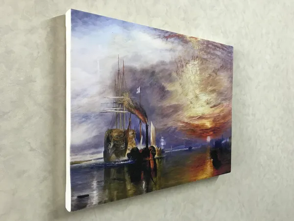 The_Fighting_Temeraire,_A_Painting_by_JMW_Turner,_Wall_D�cor,_Framed_Canvas,_Multicolor