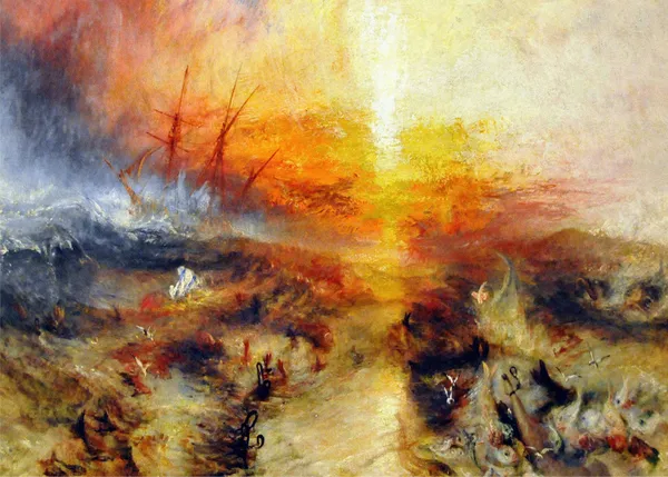 The_Slave_Ship,_A_Painting_by_JMW_Turner,_Wall_D�cor,_Framed_Canvas,_Multicolor