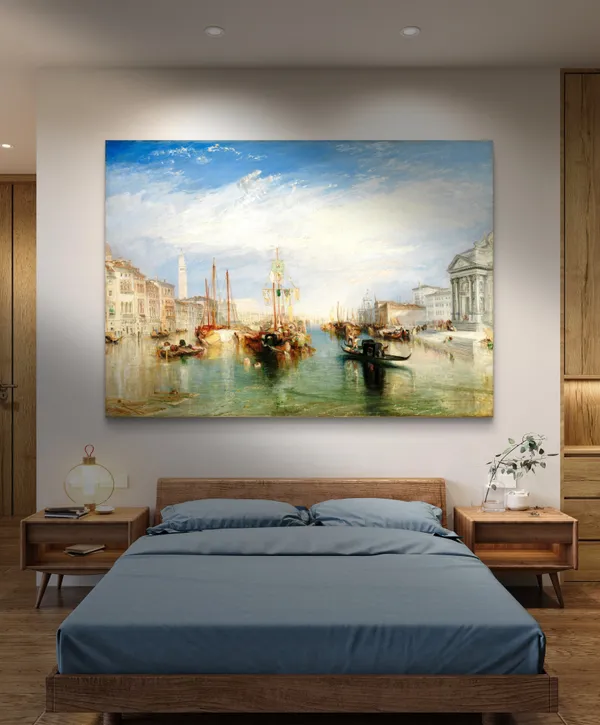 Venice_from_the_Porch_of_Madonna_Della_Salute,_A_Painting_by_JMW_Turner,_Wall_D�cor,_Framed_Canvas,_Multicolor