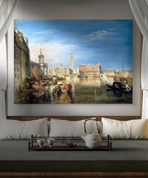 Bridge_of_Sighs_&_Ducal_Palace,_Venice,_A_Painting_by_JMW_Turner,_Wall_D�cor,_Framed_Canvas,_Multicolor