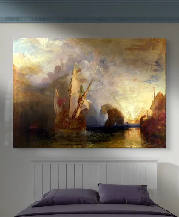 Ulysses_Deriding_Polyphemus,_A_Painting_by_JMW_Turner,_Wall_D�cor,_Framed_Canvas,_Multicolor