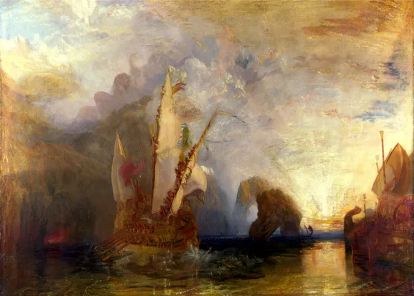 Ulysses_Deriding_Polyphemus,_A_Painting_by_JMW_Turner,_Wall_D�cor,_Framed_Canvas,_Multicolor